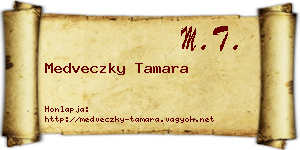 Medveczky Tamara névjegykártya
